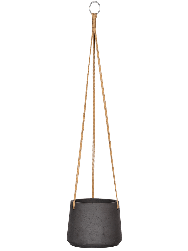 Large Hanging Clay Pot - Grey