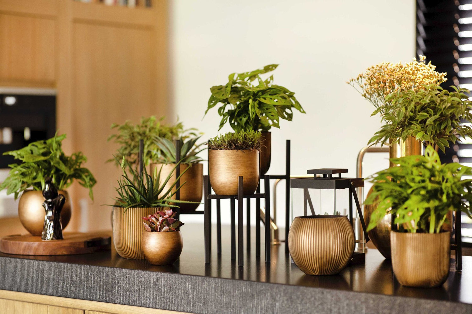 Capi Lux Retro Planter - Gold