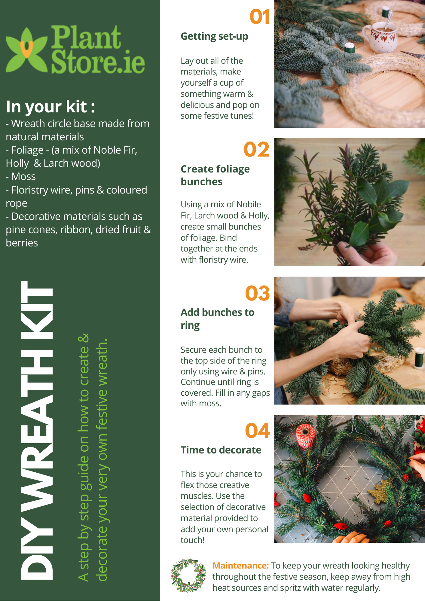 DIY Deluxe Christmas Wreath Kit